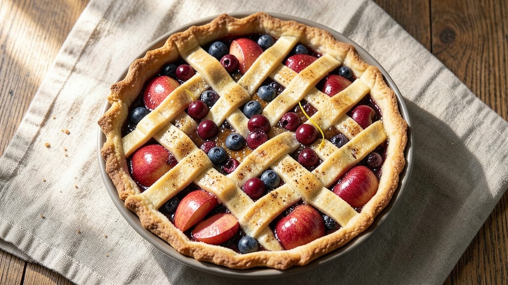 Apple Blueberry Cherry Pie Recipe: Triple-Fruit Crunch and Spiced Harmony