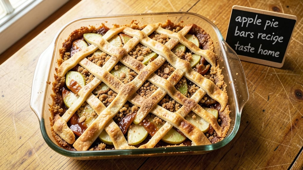Apple Pie Bars Recipe Taste Home: Homestyle Crunch With Spiced Apple Filling