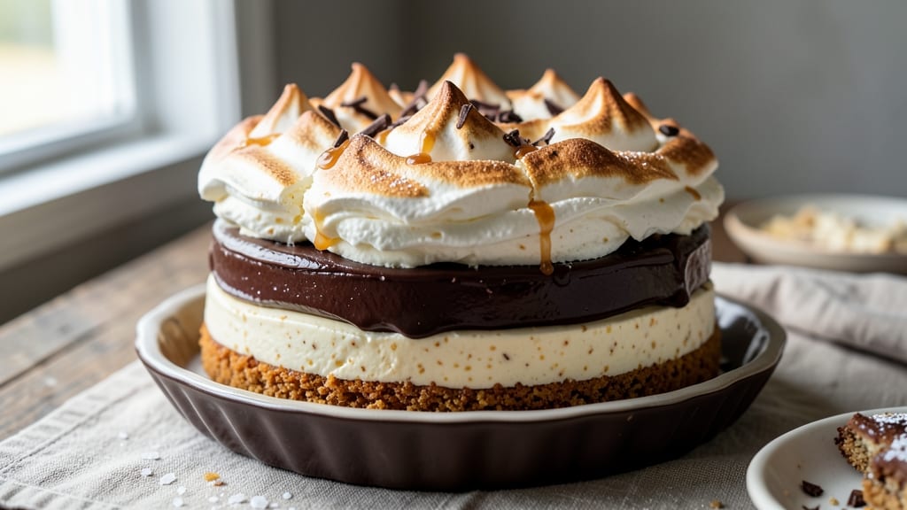 4 Layer Delight Pie Recipe: Vanilla, Chocolate, Caramel, and Cookie Layers United