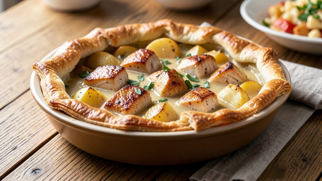 Chicken Pot Pie Recipe No Vegetables: Creamy Chicken and Potato Harmony