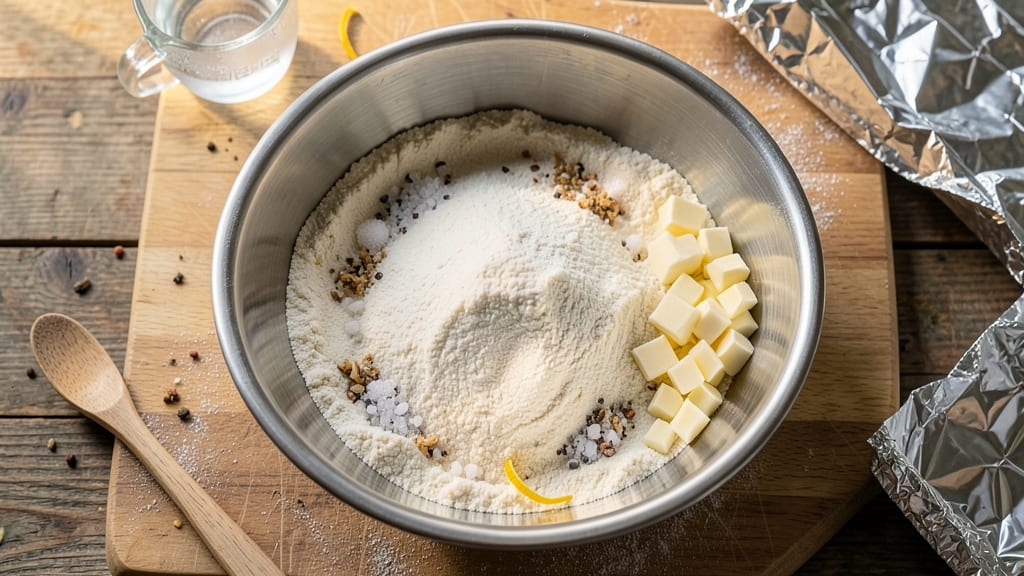 Single Pie Crust Recipe Using Food Processor: Foil-Sealed Golden Crust Without the Mess