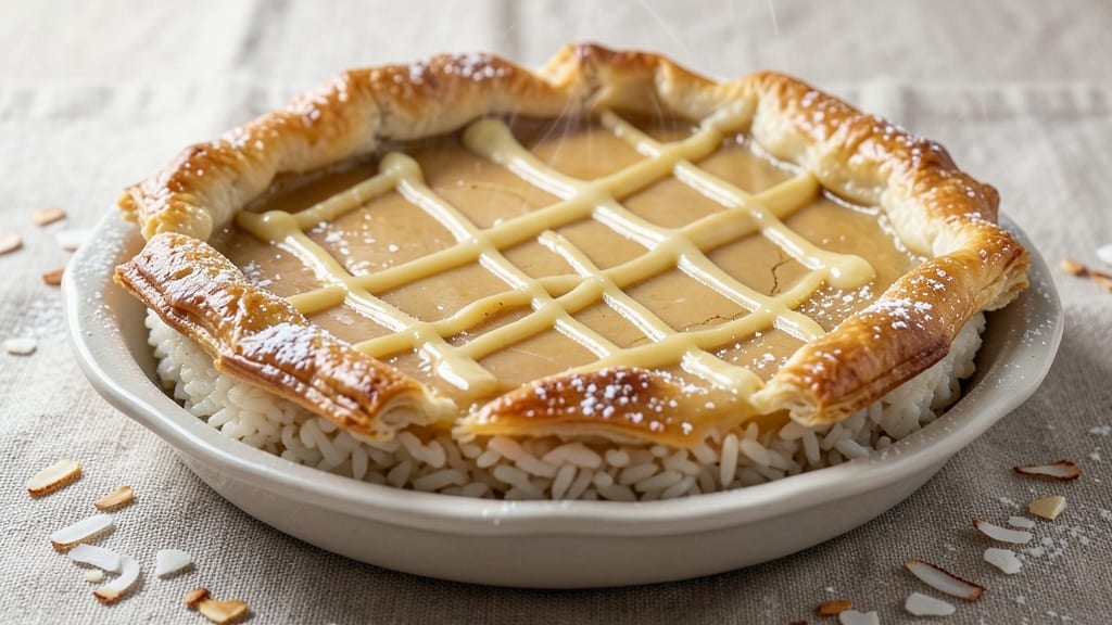 Rice Custard Pie Recipe: Silky Vanilla Cream With Crunchy Top Layers