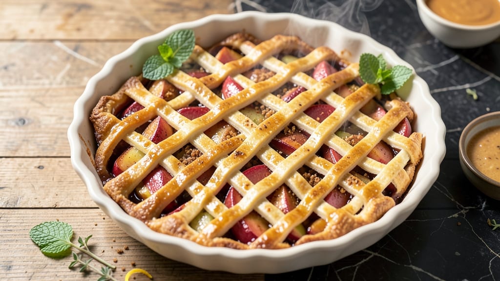 Apple Cinnamon Kringle Pie Recipe: Flaky Lattice Crust with Caramelized Apple Filling