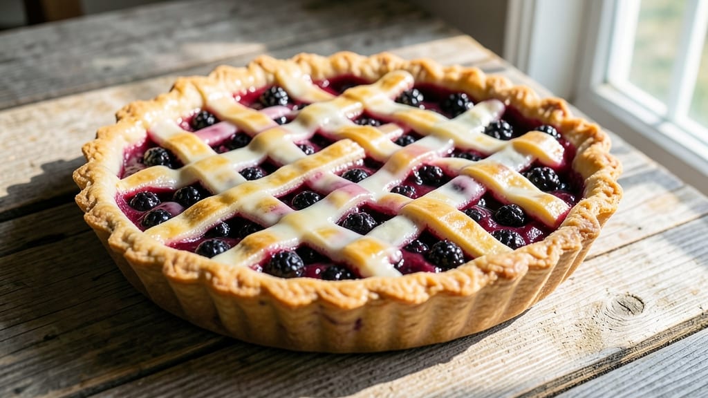 Amish Blackberry Pie Recipe: Rustic Lattice Crust Over Bursting Fruit Filling