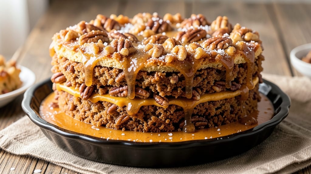 3 Layer Pumpkin Pie Recipe: Spiced Cream Cheese Core With Crunchy Top