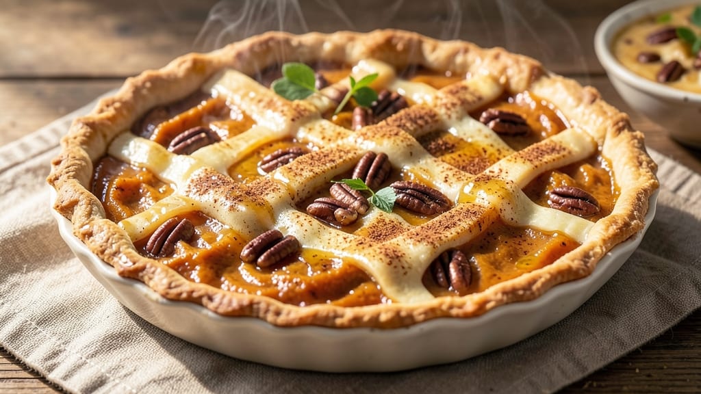 Amazing Sweet Potato Pie Recipe: Velvety Spice with Crunchy Pecan Crown
