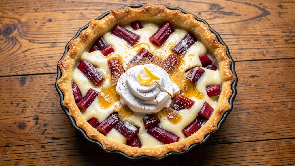 Rhubarb Pie With Eggs Recipe: Tart Creamy Filling Without Overbaking
