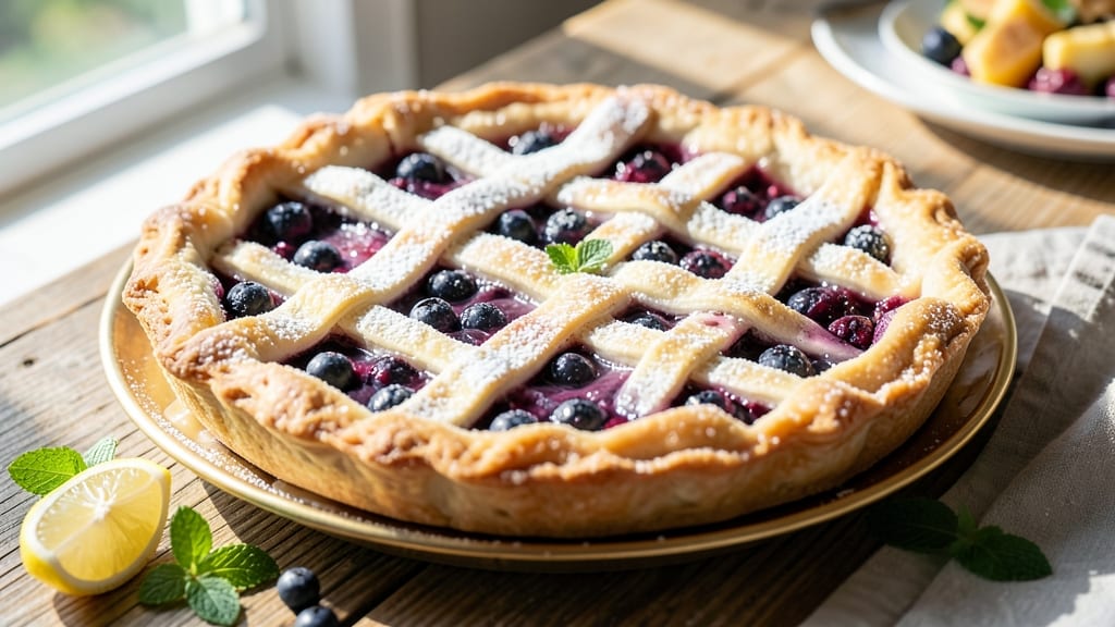 9-Inch Blueberry Pie Recipe: Juicy Berries and Buttery Crust in One Bite