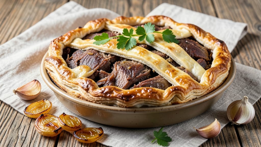 Pork Pie Tourtiere Recipe: Flaky Pastry Hugging Spiced Meat Filling
