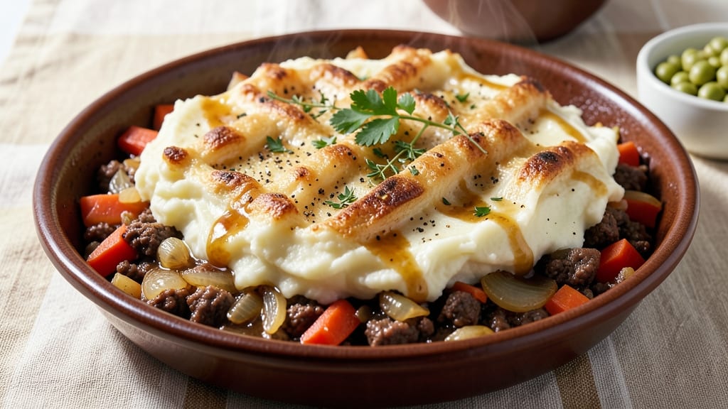Natasha's Shepherd's Pie Recipe: Herb-Infused Gravy and Golden Baked Potato Top
