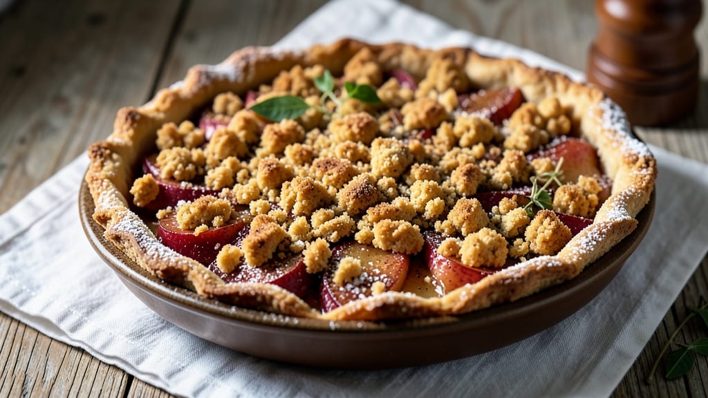 Apple Crumb Pie Recipe With Graham Cracker Crust: Spiced Apple Filling and Buttery Crunch Fusion