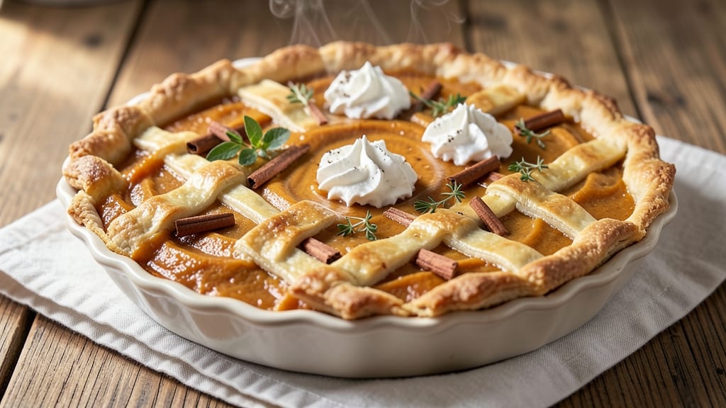 Amish Pumpkin Custard Pie Recipe: Spiced Vanilla Filling With Foil-Sealed Crust