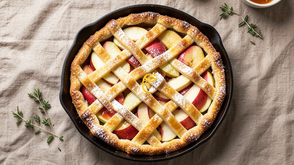 10-Minute Apple Pie Recipe: Crispy Crust and Spiced Filling in One Dish