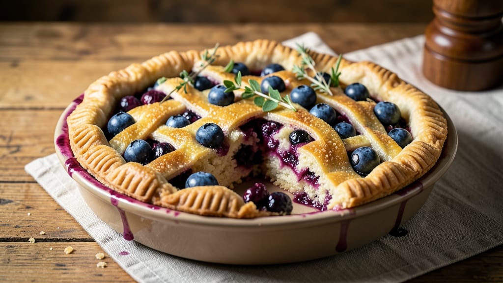 1 Crust Blueberry Pie Recipe: Foolproof Flaky Crust With Bursting Berries