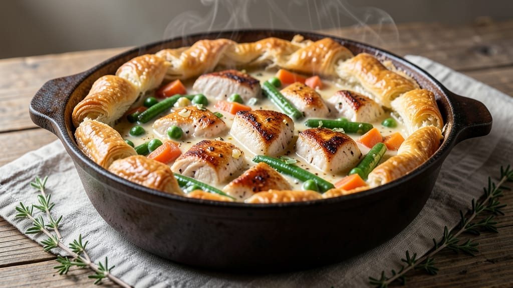 Single Pot Pie Recipe: One-Pan Savory Crunch and Creamy Filling Fusion