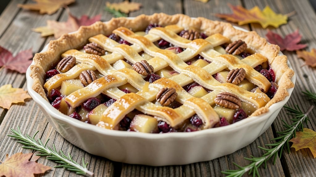 Apple Cranberry Walnut Pie Recipe: Tart-Sweet Filling With Nutty Crunch