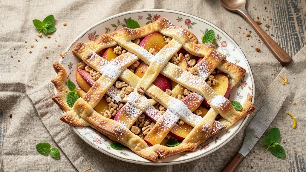 Apple Crostata Recipe With Pie Crust: Buttery Lattice Over Spiced Apple Filling