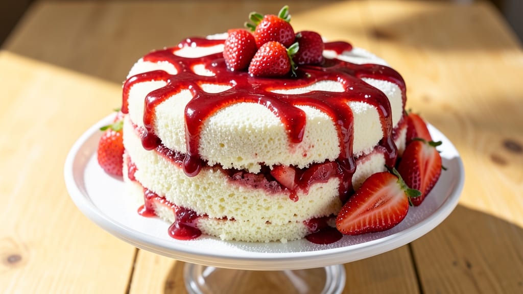 Angel Food Cake and Strawberry Pie Filling Recipe: Lightness Meets Bursting Berry Flavor