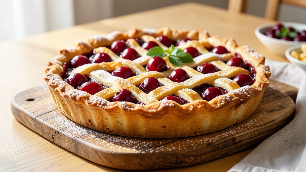 10-Inch Cherry Pie Recipe: Homemade Crust That Stays Golden All Night