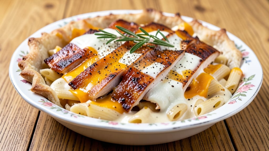 American Cafe Smoked Chicken Pasta Pie Recipe: Smoky-Spiced Comfort with Crispy Topping