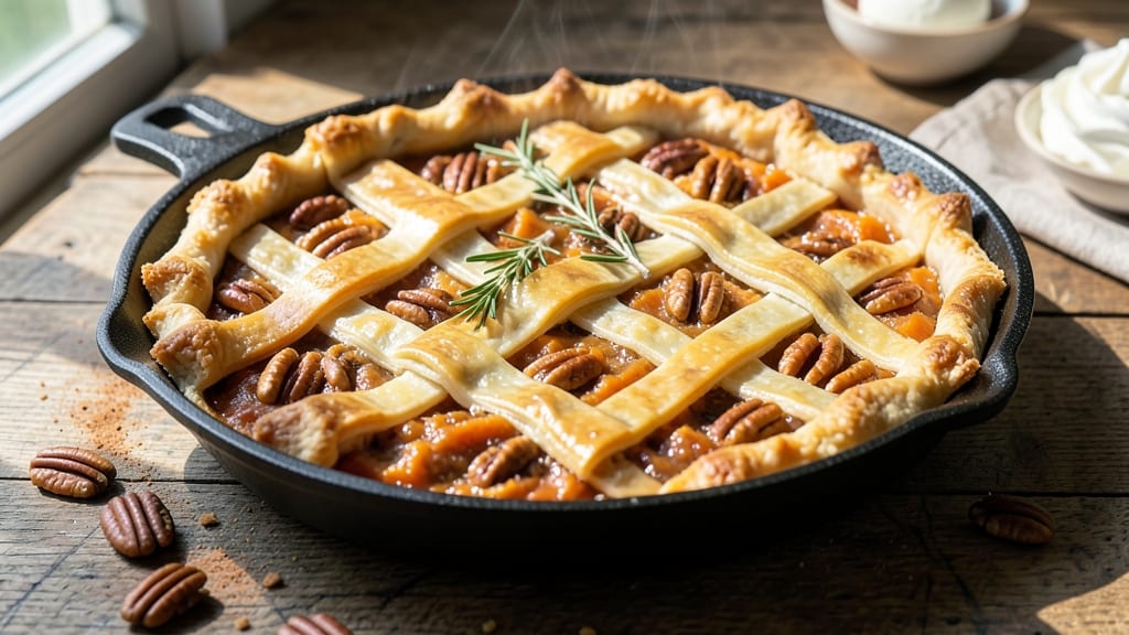 Southern Sweet Potato Pecan Pie Recipe: Nutty-Spiced Crust with Foil-Sealed Gooey Core