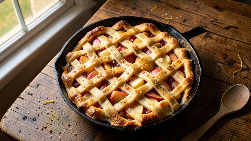 Pioneer Apple Pie Recipe: Homestyle Lattice Crust With Jammy Filling