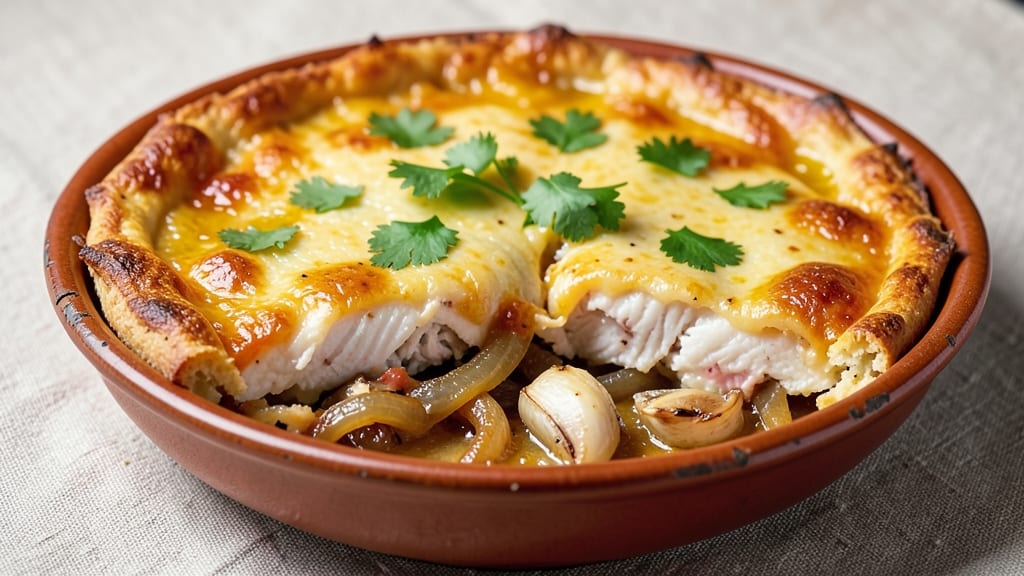 African Fish Pie Recipe: Spiced Tomato Coconut Topping Over Flaky Crust
