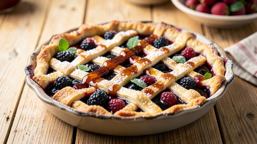 Amish Black Raspberry Pie Recipe: Deep Purple Filling with Foil-Sealed Crust Brilliance