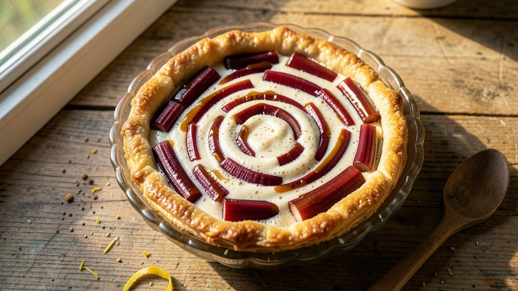 Rhubarb Pie Recipe Vegan: Tart and Creamy Plant-Based Delight
