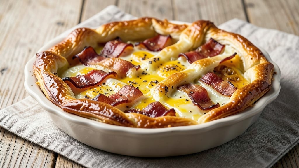 Bacon Egg Pie Recipe Puff Pastry: Crispy Layers With Gooey Egg-Custard Magic