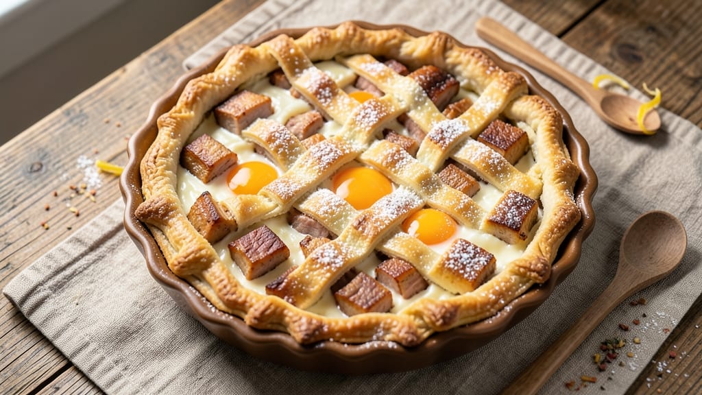 Pork And Egg Pie Recipe: Savory Crust With Fluffy Custard Center