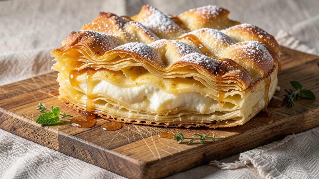 Albanian Pie Recipe: Crunchy Clusters and Foil-Sealed Vanilla Bliss