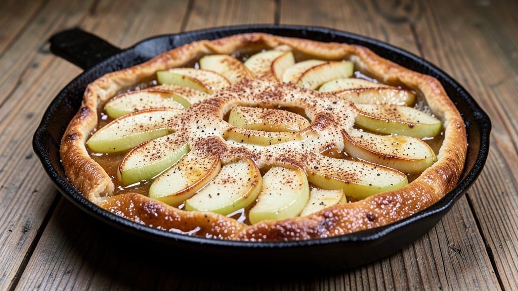 1894 German Apple Pie Recipe: Spiced Rum-Infused Filling in Flaky Lattice Crust