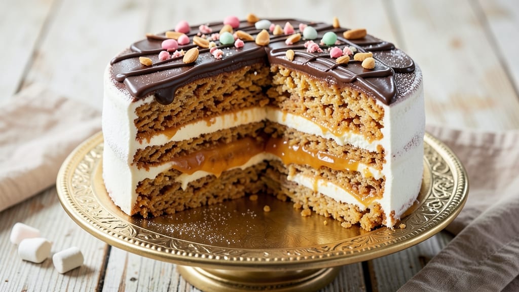 Rice Krispie Birthday Cake Recipe: Crunchy Clusters With Foil-Sealed Gooey Layers