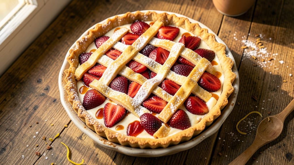 Roasted Strawberry Pie Recipe: Sun-Kissed Berries in Buttery Crust Bliss