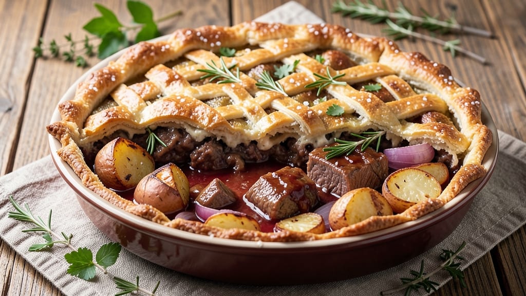 Roast Beef and Potato Pie Recipe: Savory Gravy Crust With Deep Flavor Layers