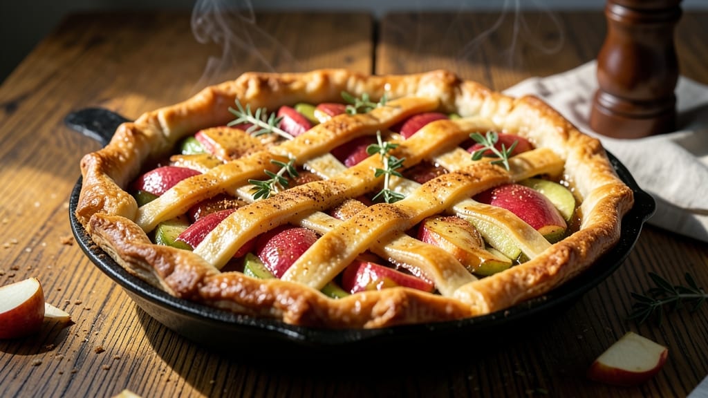 Scrumptious Apple Pie Recipe: Warm Spiced Apple Filling in Buttery Lattice Crust