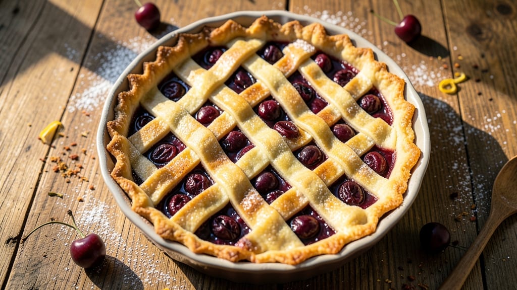 5 Star Cherry Pie Recipe: Deep Dish Crunch With Jammy Filling