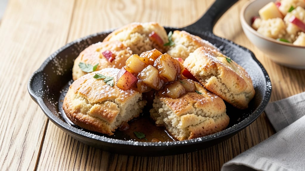 Recipe Using Apple Pie Filling and Biscuits: Crunchy-Topped Handheld Dessert Stacks